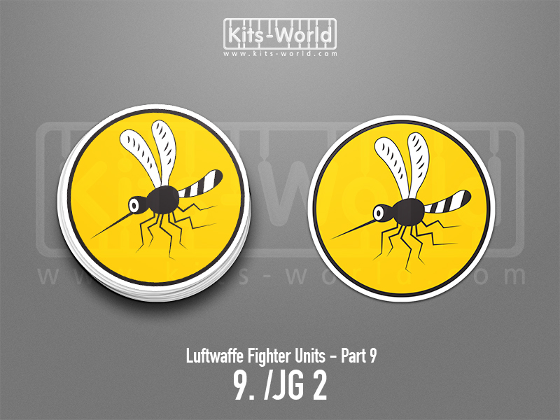 Kitsworld SAV Sticker - Luftwaffe Fighter Units - 9./JG 2 W:100mm x H:100mm 